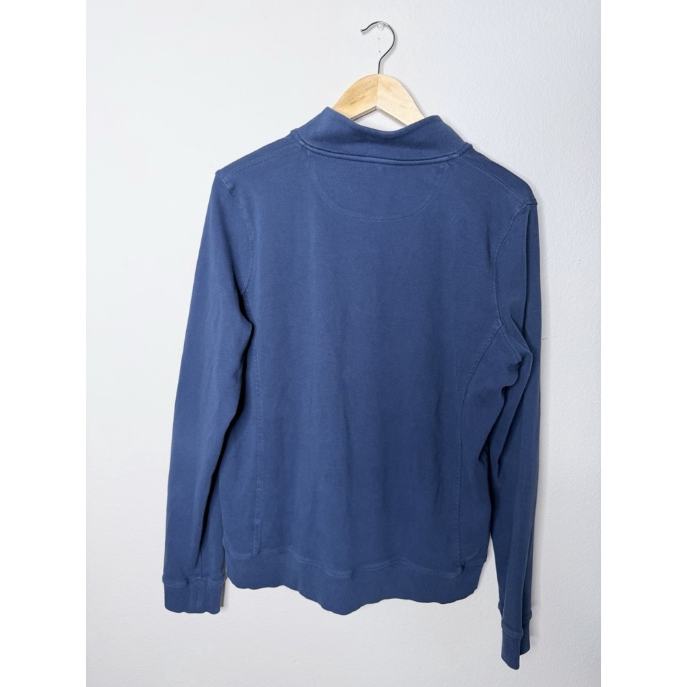 Vineyard Vines Quarter Zip Sweatshirt Women's XL Navy Blue 100% Cotton - Picture 2 of 5